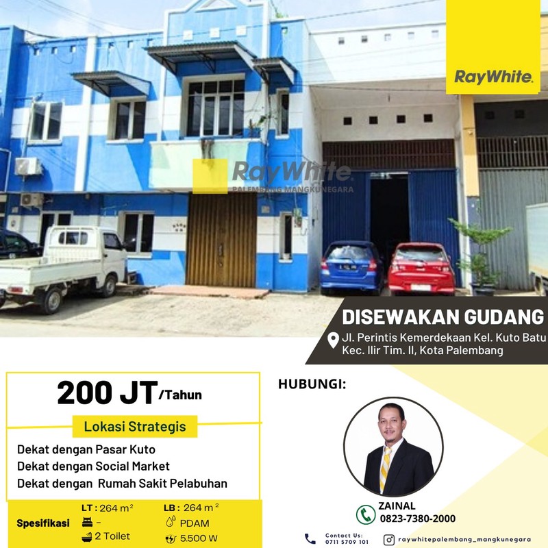 DISEWAKAN GUDANG SERBAGUNA TENGAH KOTA