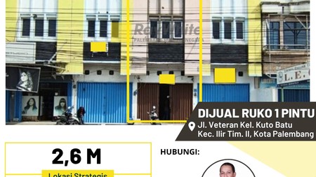 DIJUAL RUKO 1 PINTU 2,5 LANTAI TENGAH KOTA