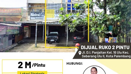 DIJUAL RUKO 2 PINTU GANDENG PINGGIR JALAN BESAR
