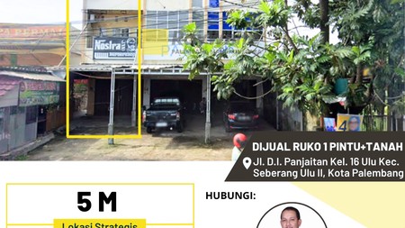 DIJUAL 1 UNIT RUKO + TANAH PINGGIR JALAN UTAMA