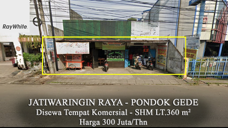 FOR RENT Tanah Komersial K2 Bisa Untuk Bisnis dan Restoran Dekat Dekat MCD Jatiwaringin 
