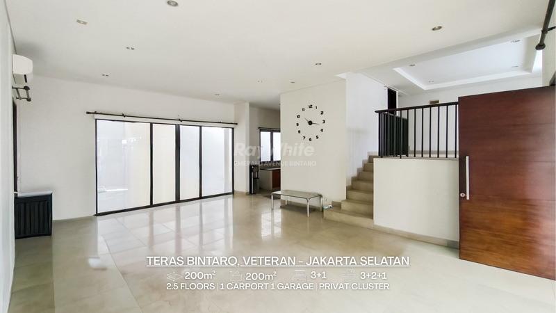 Rumah Hoek Modern untuk Keluarga Aktif di Teras Bintaro, Jakarta Selatan - Eksklusif, Siap Huni & Dekat Kolam Renang