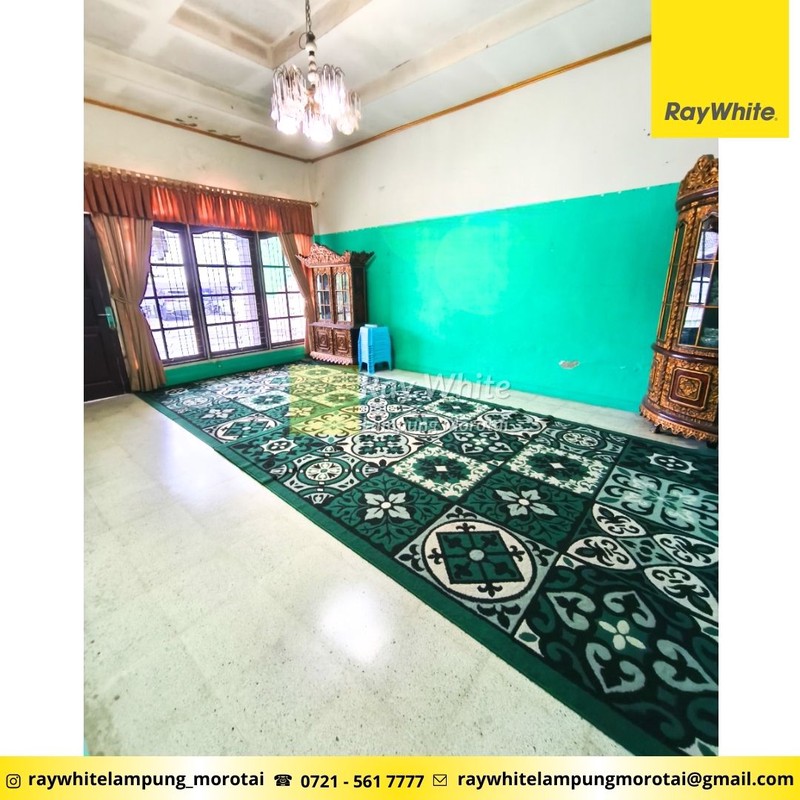 Dijual tanah bonus Bangunan di Way Halim bebas banjir LT545meter