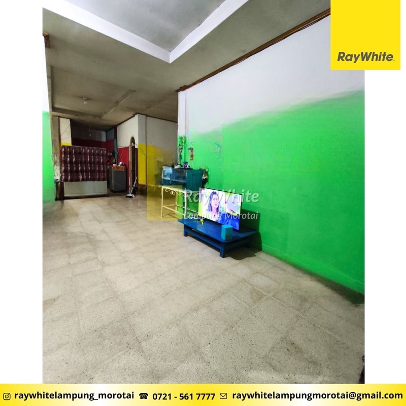 Dijual tanah bonus Bangunan di Way Halim bebas banjir LT545meter