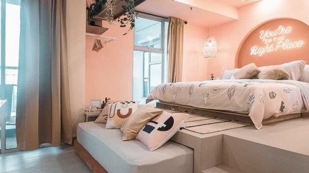 Dijual Apartemen Anderson Pakuwon Mall tipe 1 Bedroom Full Furnished Modern Desain Interior  - Lantai 25 - View Kota dan Pool