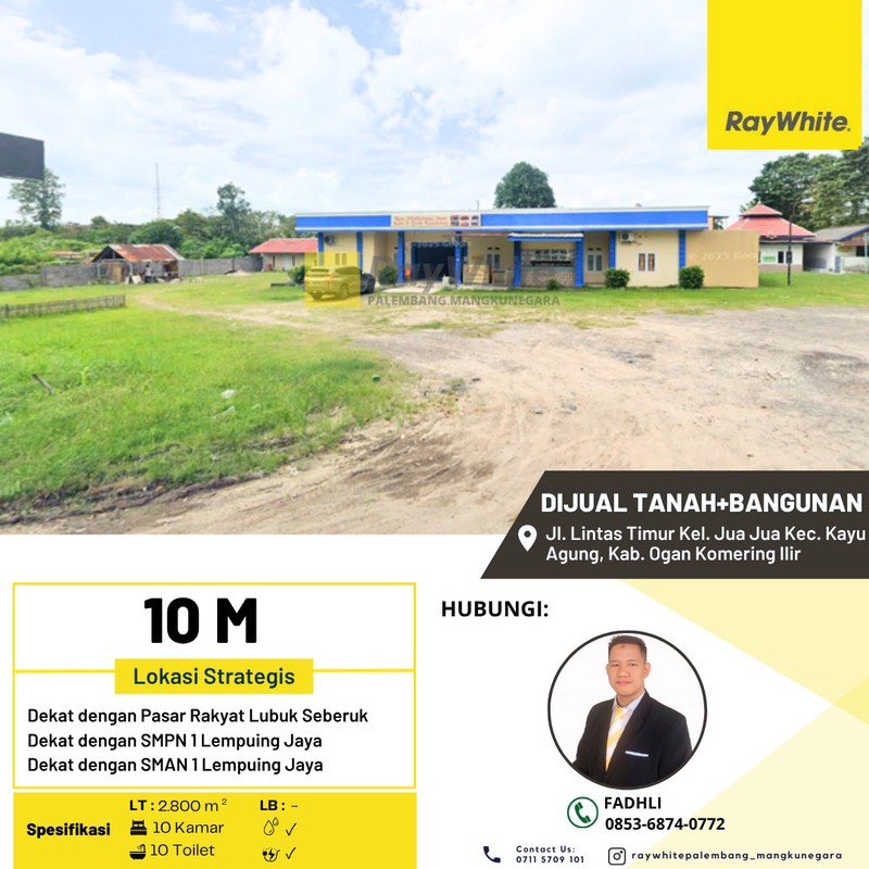 Tanah dan Bangunan dekat Kantor Bupati OKI