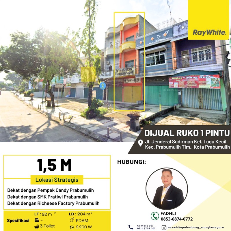 Ruko 3 Lantai Tengah Kota Prabumulih