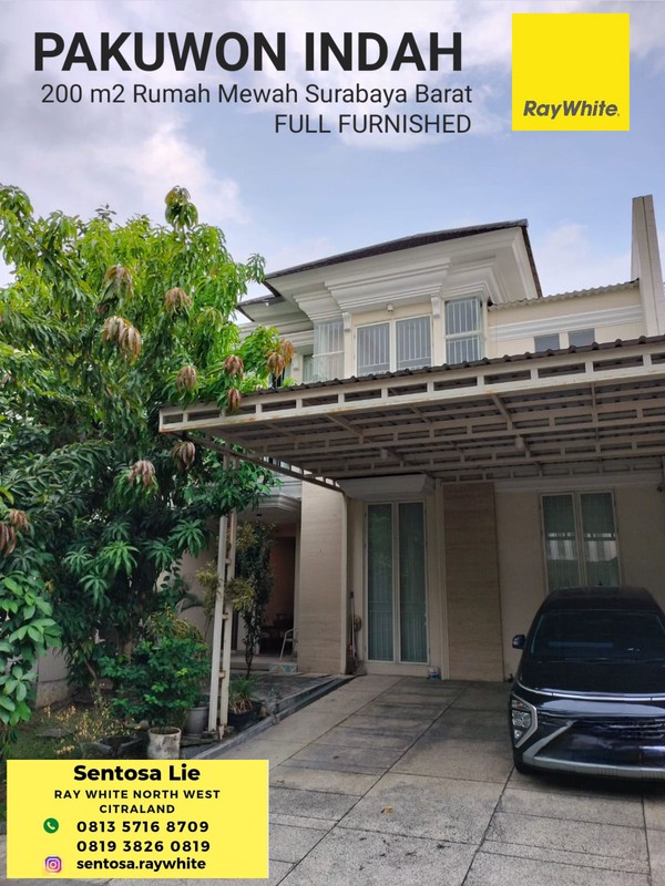MURAH Dijual 200 M2 Rumah Pakuwon Indah The Mansion - Full Furnished Modern Dekat Citraland , Pakuwon Mall, Graha Family, Sma Petra 1 , Sampoerna Academy, National Hospital