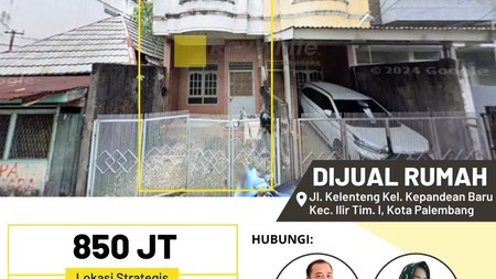 Dijual Cepat Rumah di Jl. Kelenteng Kota Palembang