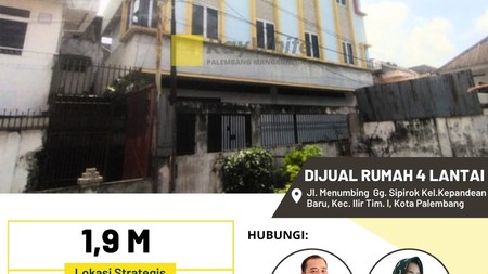 Dijual Rumah di Jl. Menumbing Gg. Sipirok Kota Palembang
