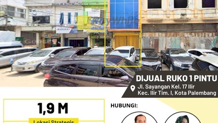 Dijual Cepat Ruko 1 Pintu di Jl. Sayangan Kota Palembang