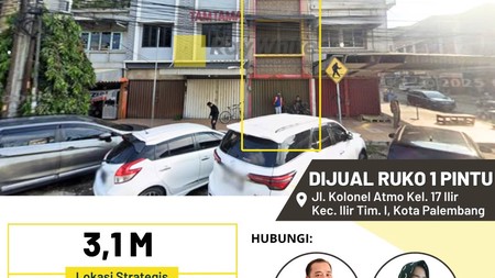 Dijual Cepat Ruko di Jl. Kolonel Atmo Kota Palembang