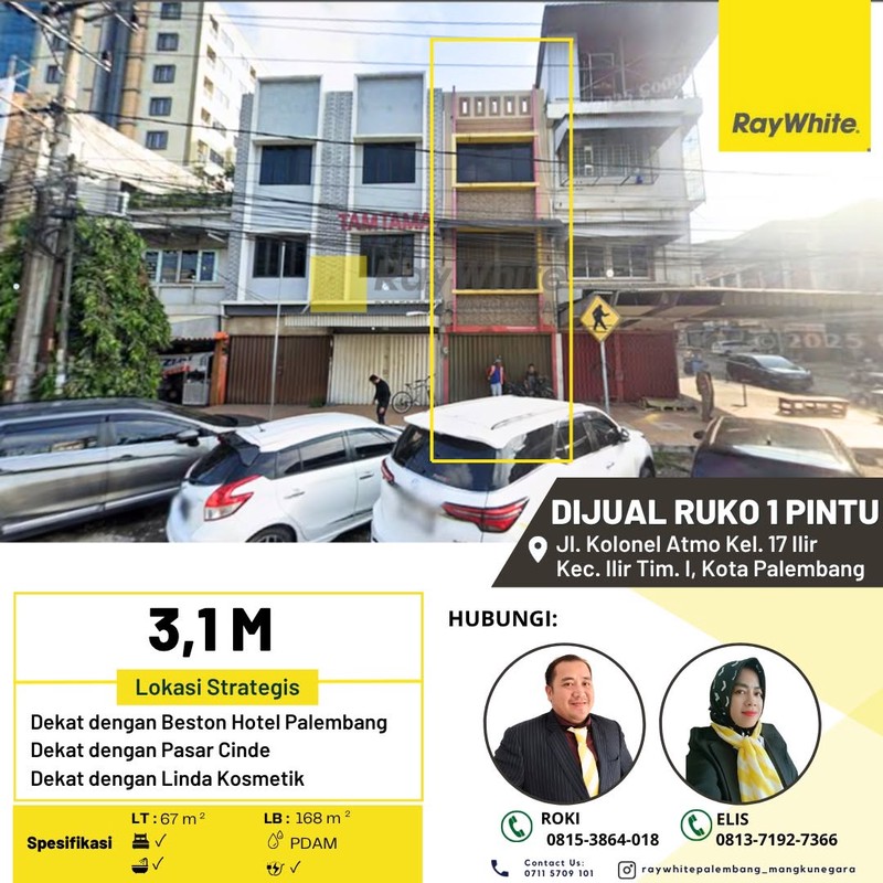 Dijual Cepat Ruko di Jl. Kolonel Atmo Kota Palembang