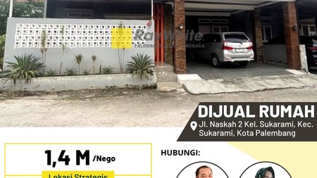 Dijual Rumah di Jl. Naskah 2 Sukarami Kota Palembang