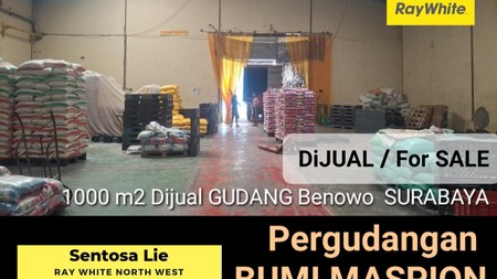 Dijual 1000 m2 Gudang Surabaya - Pergudangan Bumi Maspion Romokalisari Benowo - Akses Truk Kontainer, Dekat Akses Tol, Pelabuhan Tanjung Perak
