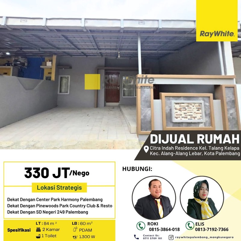 Dijual Rumah di Citra Indah Residence Kota Palembang