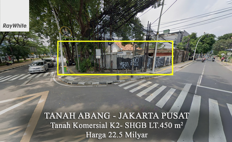 FOR SALE Tanah Komersial K2 Bisa Dibangun 9 Lantai Cocok Untuk Hotel dan Bisnis Area Tanah Abang Jakarta Pusat