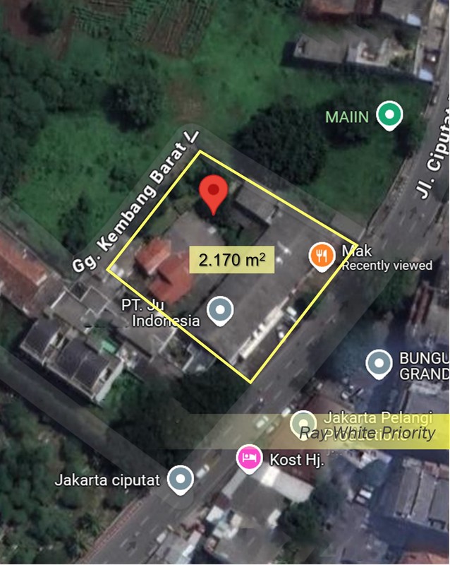 RUANG USAHA HITUNG TANAH DI PINGGIR JL CIPUTAT RAYA, KEBAYORAN LAMA, JAKARTA SELATAN