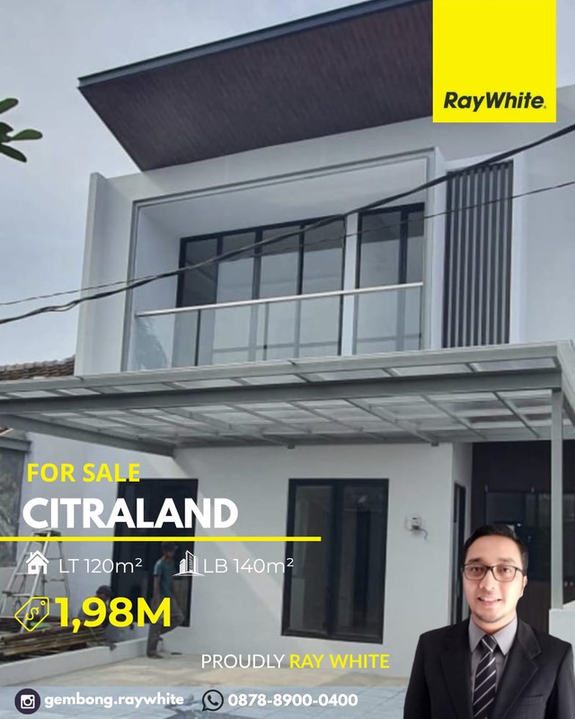 Rumah Baru Gress Siap Huni Bukit Palma Citraland Surabaya Barat 