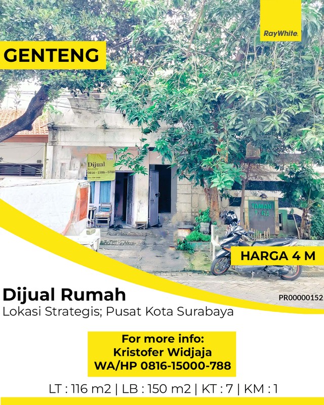 Dijual Rumah Jalan Kamboja Surabaya Pusat - Dekat Ambengan
