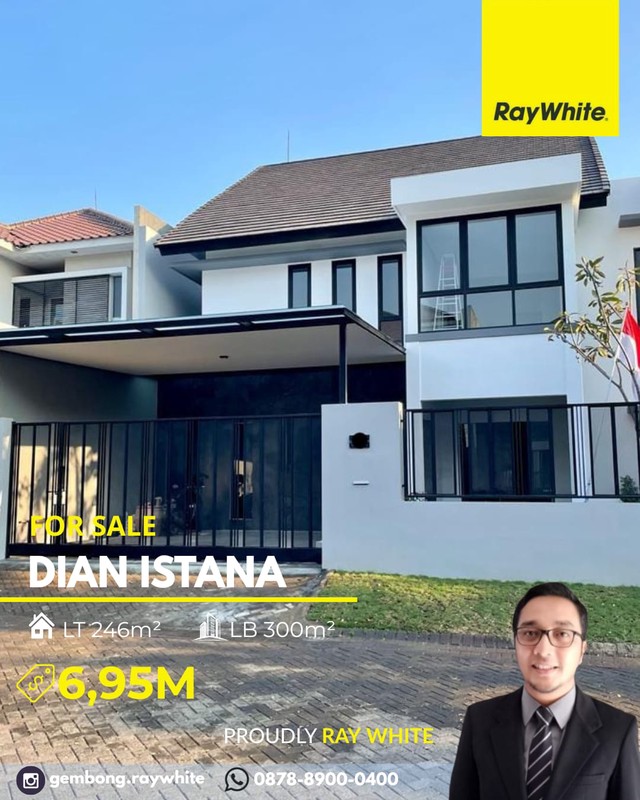 Rumah Baru Gress Interior Mewah Dian Istana Surabaya Barat Dekat PTC