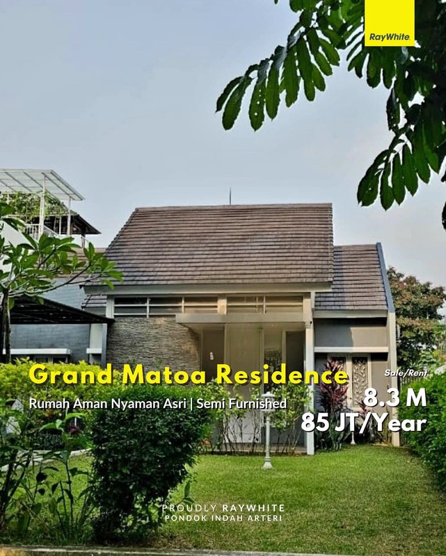 DIJUAL / DISEWAKAN - Rumah Eksklusif di Grand Matoa Residence, Jakarta Selatan