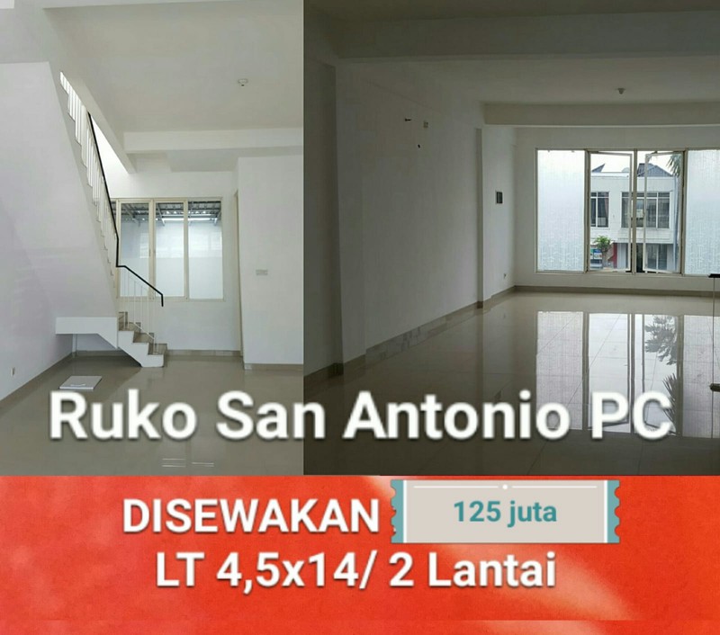 Disewakan Ruko 2 lantai di San Antonio Pakuwon City Surabaya