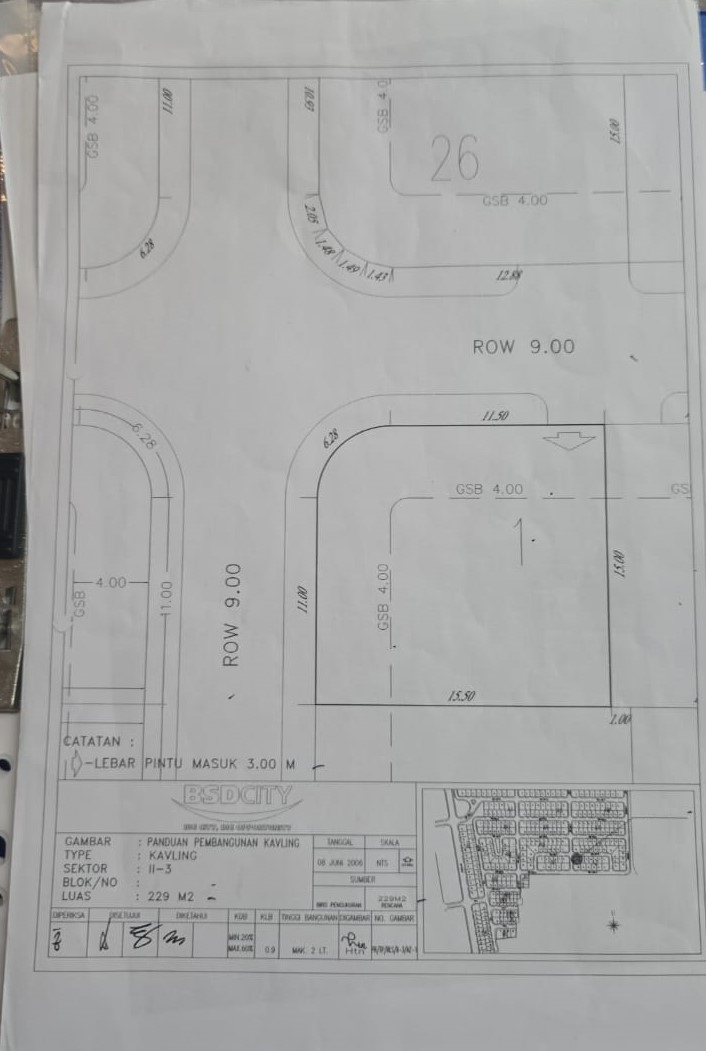 Kavling Hoek Anggrek Loka Residence BSD city 