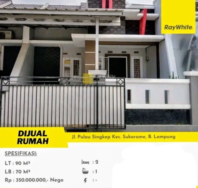 DIJUAL RUMAH DI JL.P.SINGKEP SUKARAME BD LAMPUNG