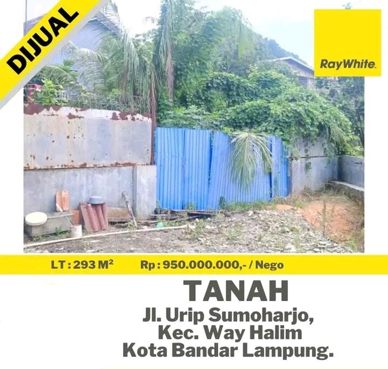 DIJUAL TANAH STRATEGIS DI WAY HALIM