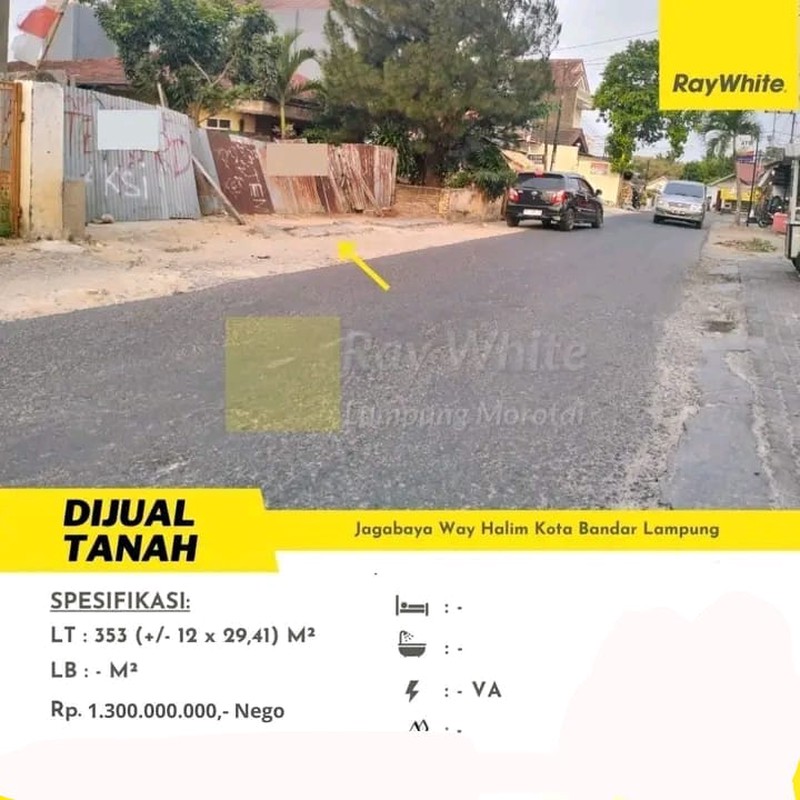 DIJUAL TANAH STRATEGIS DI WAY HALIM