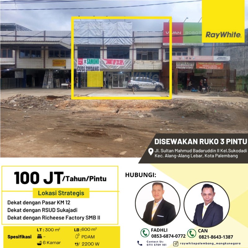 Ruko 3 Pintu KM 12 Palembang