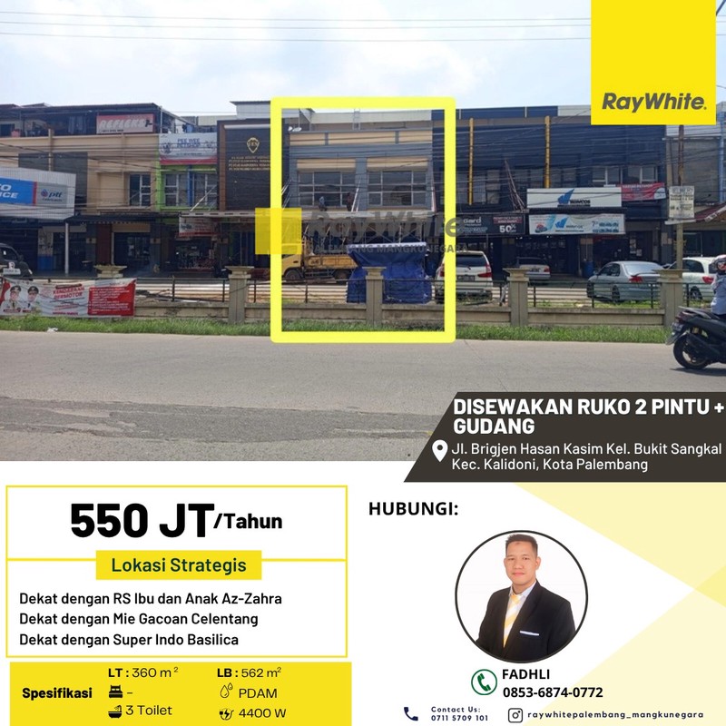 Ruko + Gudang wilayah Celentang Palembang