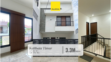  Dijual Murah! Rumah Minimalis Brand New di Kalibata Timur dekat Jl Pasar Minggu Jakarta Selatan 