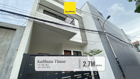  Dijual Rumah Murah Minimalis Brand New di Kalibata Jakarta Selatan