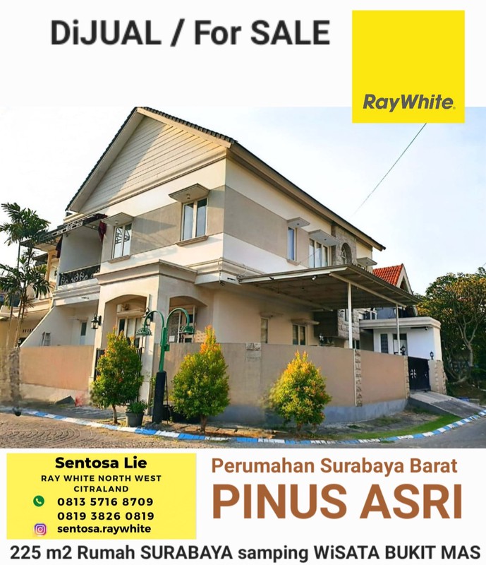 Dijual Rumah Pinus Asri Samping Perum Wisata Bukit Mas - Modern Luas 225 M2 Dekat Pakuwon Mall, Surabaya Grammer School, Sekolah Binus