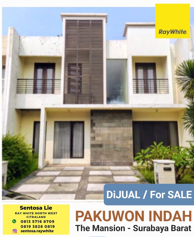 Dijual Rumah Pakuwon Indah The Mansion Surabaya Spesial 4+1 Kamar Tidur Dekat Sma Petra 1, Pakuwon Mall, Graha Family