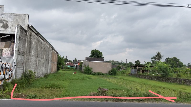 Tanah sawah dijual di jalan Barongan kawasan canden Jetis bantul. 