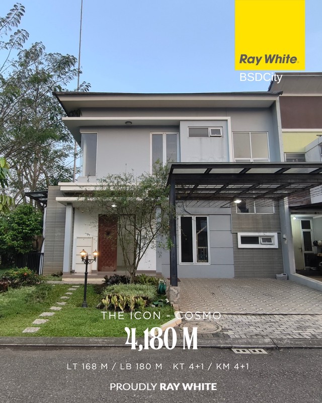 Rumah Hoek Badan di ICON COSMO BSD City, ready untuk cat lovers