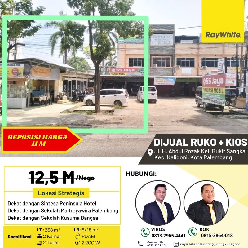 Dijual Cepat Ruko di Jl Residen Abdul Rozak kota Palembang