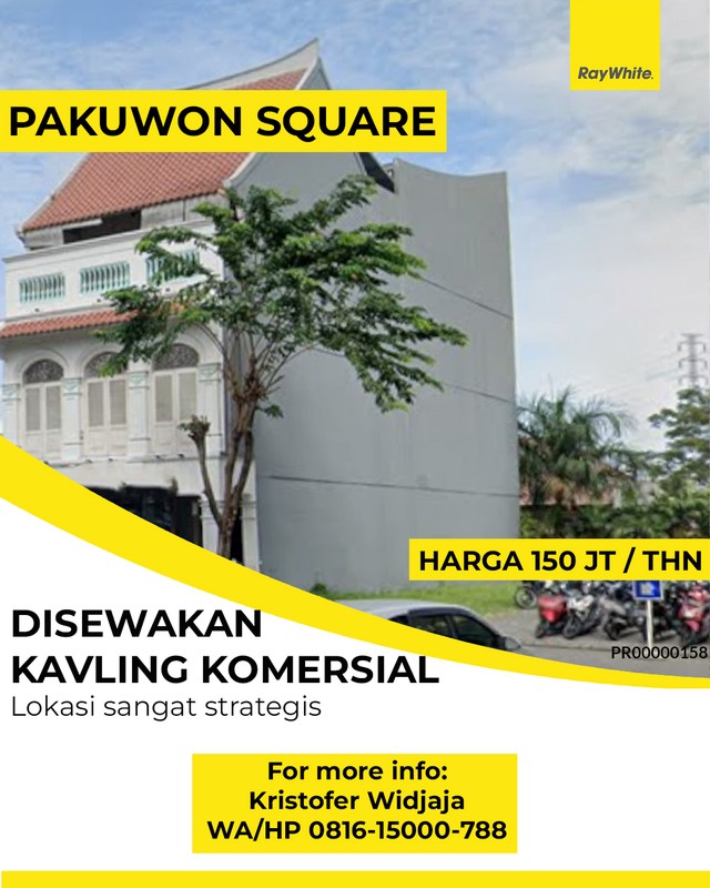 Disewakan Kavling Komersial Pakuwon Indah - Area Strategis Pakuwon Square