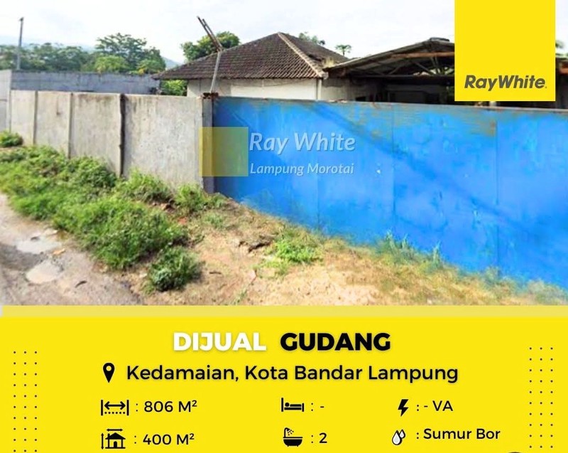 Dijual Gudang Murah di Kedamaian