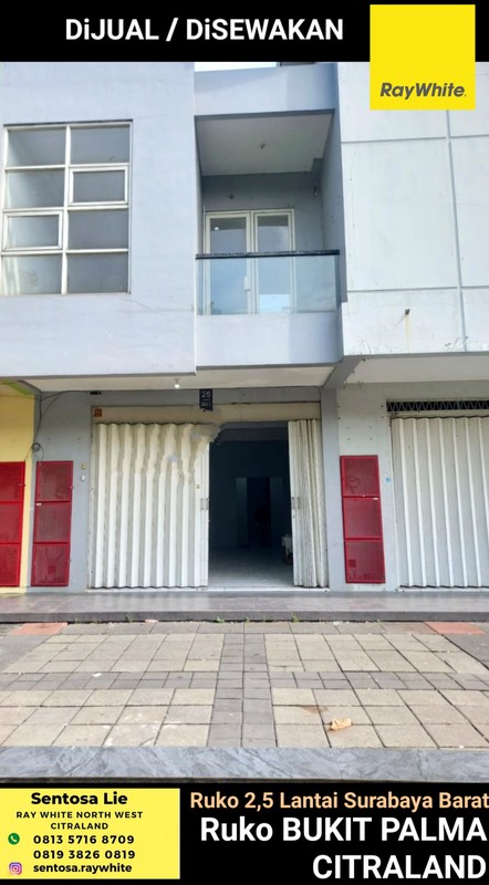 MURAH Disewakan Ruko Citraland Bukit Palma Surabaya Barat - Parkiran Mobil Luas - Cocok Buat Segala Usaha , Kantor, Bank, Depot, Resto, Cafe, Dll