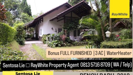 Dijual Rumah Villa Grand Trawas blok D- Mojokerto JATIM - dekat Grand Whiz -BARU RenoV Desain Attic Room 1 Lantai Full Furnished Modern 