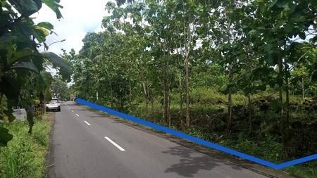 Dijual Tanah 2840 Meter Persegi Lokasi Strategis Simpang Empat Duwet (Jalan Baron Km 4), Wonosari, Gunungkidul