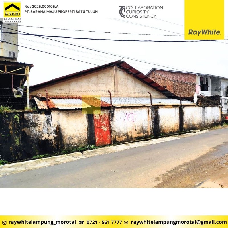 Dijual Tanah bonus bangunan Tanjung Karang Pusat dekat dengan Mall Matahari, Sekolahan dan Polresta Bandar Lampung