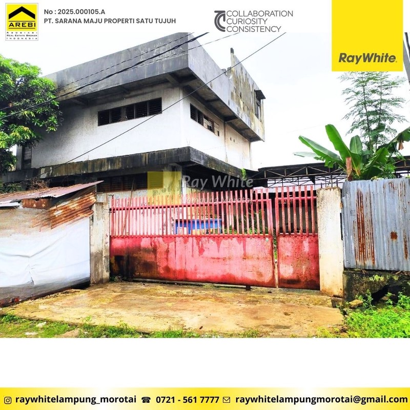 Dijual Tanah bonus bangunan Tanjung Karang Pusat dekat dengan Mall Matahari, Sekolahan dan Polresta Bandar Lampung