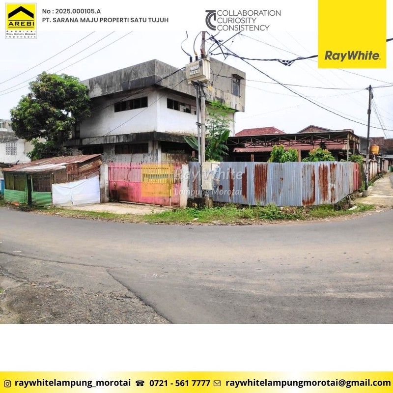 Dijual Tanah bonus bangunan Tanjung Karang Pusat dekat dengan Mall Matahari, Sekolahan dan Polresta Bandar Lampung