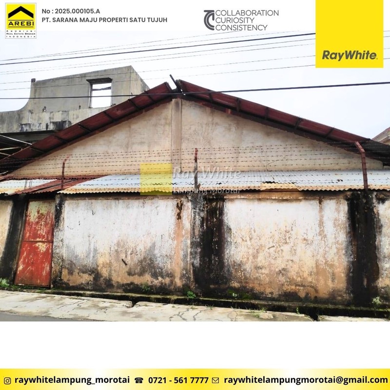 Dijual Tanah bonus bangunan Tanjung Karang Pusat dekat dengan Mall Matahari, Sekolahan dan Polresta Bandar Lampung