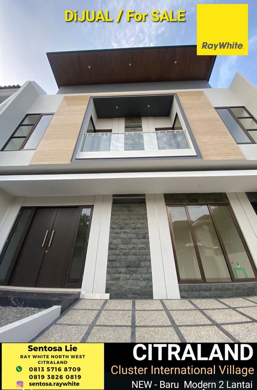 Dijual Rumah Baru Internasional Village Citraland Surabaya Dekat Gwalk, Sekolah Ciputra